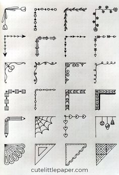 an image of different types of decorative elements on a sheet of paper with the words cuttlepaper com