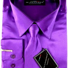 Brand New In Retail Package With Tag Attached Label: Mansenee Boy's Size 14 Long Sleeved Purple Shirt Has A Point Collar, One Chest Pocket And Adjustable Cuffs. Comes With Matching Tie. 100% Polyester (A Satiny Metallic Material) Perfect For Any Dressy Or Formal Occasion! Please Message Me With Any Questions Purple Party Shirt For Summer, Purple Summer Party Shirt, Purple Fitted Shirt For Spring, Purple Long Sleeve Sets For Summer, Purple Long Sleeve Summer Set, Fitted Purple Sets With Short Sleeves, Purple Dress Shirt, Usa Shorts, Dress Shirt And Tie