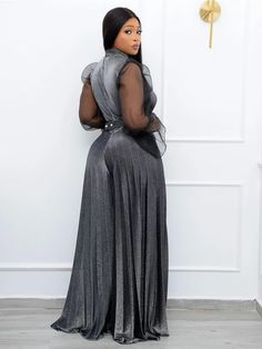 Step into the future of fashion with our 2023 Large Size Women's Velvet Jumpsuit, a luxurious blend of style and comfort. This one-piece outfit exudes elegance with its sheer long sleeves, pleated details, and wide-leg pants. The sumptuous velvet fabric adds a touch of opulence, making it the perfect choice for vintage-inspired, elegant party ensembles.Designed to embrace your curves, this jumpsuit seamlessly combines sophistication with on-trend fashion. The sheer long sleeves add a hint of al Velvet Jumpsuit, V Neck Bodysuit, Plus Size Jumpsuit, One Piece Outfit, Long Jumpsuits, Elegant Party, Womens Clothing Stores, Wide Leg Jumpsuit, Dress Romper