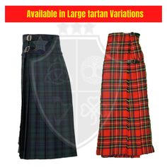 This classic and timeless kilted style skirt can be made in a tartan of your choice. The style incorporates our attention to detail with beautiful deep pleats to give the skirt movement. The hand fringed edge softens the apron and the look is completed with two leather straps and Silver Chrome buckles. The inside apron is attached to the outside apron using Velcro to create a smooth and even finish. This skirt is lovingly crafted with the premium materials and acrylic tartan fabric. This skirt i Classic Full-length Lined Skirt, Classic Full Length Lined Skirt, Pleated Fitted Full-length Skirt, Fitted Full-length Pleated Skirt, Full Length Fitted Pleated Skirt, Scottish Style Fitted Pleated Skirt, Fitted Full-length Pleated Lined Skirt, Fitted Scottish Pleated Skirt, Red Scottish Style Fitted Bottoms