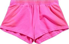 Spring Sports Shorts With Ribbed Waistband, Pink Athletic Shorts With Elastic Waistband For Summer, Pink Loungewear Bottoms With Comfort Waistband, Cotton Sports Bottoms For Summer, Summer Sports Cotton Bottoms, Casual Summer Athletic Shorts With Elastic Side Panels, Spring Athleisure Shorts With Elastic Side Panels, Summer Sports Bottoms With Elastic Side Panels, Stretch Cotton Athletic Shorts With Ribbed Waistband