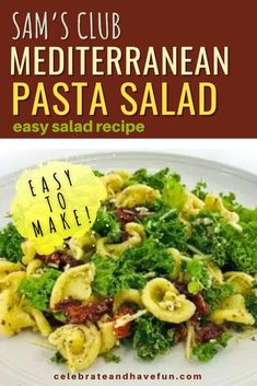 Pasta Salad Recipe Easy, Kale Pasta Salad, Oil Dressing, Kale Salad Recipes, Easy Pasta Salad Recipe