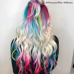 Exotic Hair, Peekaboo Highlights, Rave Hair, Creative Hair Color, Creative Hair, Dyed Hair Inspiration, Fun Hair