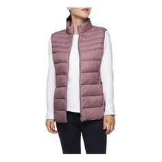 Our new Rokka&Rolla Women's Puffer Vest is a must for your daily lifestyle. Featuring an elegant, quilted pattern stitched around this sleeveless vest. This puffer vest is water-resistant with a stand-up collar to protect your neck from the wind and remain dry. Lightweight and easy to throw on for activities. Soft shell gives it a plus in this fabulous looking shaped vest. Only at Walmart! Color: Pink.  Gender: female.  Age Group: adult. Womens Long Vest, Bubble Vest, Long Puffer Jacket, Lightweight Vest, Hooded Winter Coat, Dickies Women, Quilted Puffer Vest, Womens Puffer Vest, Puffy Vest