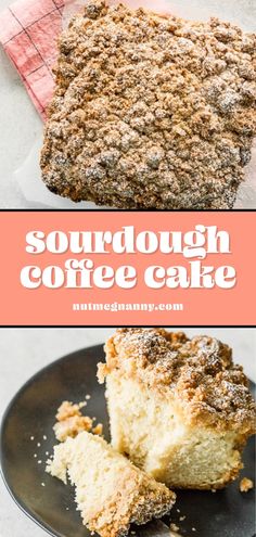 this coffee cake is made with sourdough and crumbs