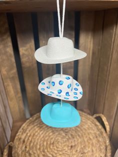 ⚡️🌵Blue toned mini cowboy hat car charm includes one white glitter hat, one blue toned cheetah print hat, and one solid blue hat!⚡️🌵 🪩Hat size: 3in  🪩Comes ready to hang Mini Cowboy Hats, Handmade Western Mini Hat, One Size Fits Most, Cowboy Hat Car Charm Diy, Cowboy Hat Car Hanging, Mini Cowboy Hat Car Decor, Cowboy Hat Car Charm, Mini Cowboy Hat, Western Car, Hat Decoration