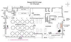 the floor plan for a banquet hall and lounges with dance floor plans on each side