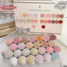 Eleanos 26pcs Jelly Mud Gel Ice Cream Gel No Flowing Full Coverage Creamy Painting Gel Pigmented Paint Nail Gel With Color Card Cream Gel Polish, Diy Sale, Paint Nail, Beauty Hacks Nails, Fancy Packaging, Display Cards, Paint Pens