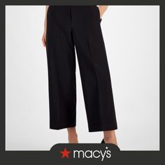 in stock Wide Leg Cropped Pants, Cropped Pants, Black Pants, Wide Leg, Pants, Black