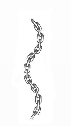 a drawing of a chain on a white background with the letter s in it's center