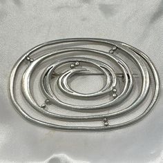 This Is A Vintage Toyokoki Wave Brooch Made Of 95% Pure Silver. It Measures 2.75” X 1.75” And Is Stamped “950 Silver” And “Toyokoki”. Mid-century Silver Brooch For Collectors, Mid-century Silver Brooches For Collectors, Contemporary Silver Brooches For Formal Occasion, Jewelry Vintage, Pure Silver, Brooches, Vintage Jewelry, Stamp, Women Jewelry