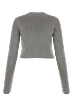 Grey Cotton And Cashmere Sweater from AMIRI Fitted Cropped Sweater - Classic Style, Classic Fitted Cropped Sweater, Rocker Chic, Checkered Shirt, Pleats Please Issey Miyake, Gorgeous Bags, Yoga Wear, Grey Cotton, Cashmere Sweater