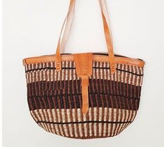 Sisal Bags, Sisal Basket, Basket Purse, African Baskets, Handcrafted Bags, Sling Bag, Kenya, Purses And Handbags, Leather Straps