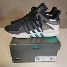 Adidas Eqt Support Adv Xeno Ba8321 Size 10.5 9/10 Condition, Worn For A Couple Of Times Adidas Eqt, Adidas Black, Shoes Adidas, Black Adidas, Adidas Men, Adidas Shoes, Mens Shoes Sneakers, Black Green, A Couple