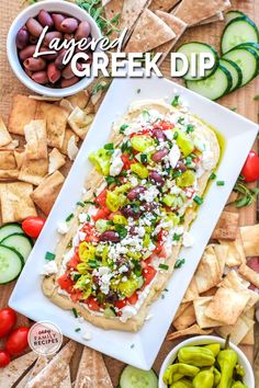 This is THE BEST DIP RECIPE EVER! This easy layered greek dip is quick to make, requires no cooking, and people rave about it every time it is served. It is kind of like a seven layer greek dip where all of the ingredients are layered on top of each other to form a fresh, healthy party dip perfect for an appetizer or neighborhood BBQ. Serve this easy greek layer dip with fresh pita or chips. Layer Dip, Healthy Easy, Perfect Appetizers, Healthy Appetizers, Easy Family Meals, Appetizer Dips