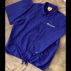 Champion Men’s Windbreaker Size: Xl Color Blue This Jacket Retails $50.00 + Tax=$54.86 Jacket Had Sales Tag’s Removed & Was Laundered Then Hung Up. Spring 2019 Blue Sport Coat With Pockets For Streetwear, Casual Blue Sport Coat With Pockets, Blue Long Sleeve Sport Coat For Streetwear, Blue Casual Sport Coat For Fall, Casual Blue Sport Coat For Fall, Classic Blue Outerwear For Streetwear, Casual Blue Cotton Sport Coat, Champion Jacket, Mens Windbreaker