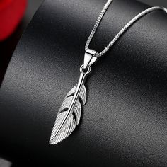 Soar to new heights of style with this Sterling Silver Mystery Feather Necklace. It's crafted from sterling silver for a look that's bold and daring. Step out of your comfort zone and into this gorgeous, eye-catching accessory. Take your style to the skies! Product Details:Materials: 925 Sterling SilverWeight: 2.2g Length: 41+3cm Chain Color: White Gold Plated SKU: AN23091409 Product keywords: Feather Necklace, GoldNecklace, Pendant Necklace Silver Feathered Sterling Silver Necklaces, Silver Sterling Silver Necklaces With Feathers, Elegant Feather Jewelry As Gift, Elegant Feather Jewelry Gift, Elegant Feather Jewelry For Gift, Silver Feather Pendant Jewelry, Elegant Sterling Silver Feather Jewelry, Zhuhai, Blood Diamond