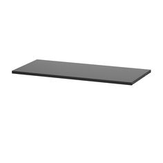 a black shelf is shown against a white background