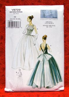 an image of a sewing pattern for a wedding dress