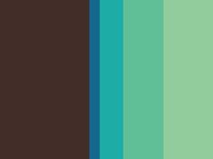 the color palette is brown, green and teal with some blue in it's center