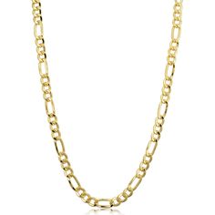 PRICES MAY VARY. CRAFTED IN 14K GOLD FILLED ELEGANT, DURABLE GOLD ALTERNATIVE. Gold filled Figaro link is showcased in this unisex jewelry and it capture the radiance of genuine yellow gold to perfection as it also features a high polish finish, adding to its appeal AN EVERYDAY GOLD JEWELRY FOR MEN AND WOMEN. This men's or women's gold filled chain necklace is perfect for everyday wear as it will complement casual and formal attires and adds elegance to every look, definitely a must have This go Gold Jewelry For Men, Everyday Jewelry Gold, Wide Necklace, Gold Necklace For Men, Figaro Chain Necklace, Mens Gold Jewelry, Gold Link Chain, Gold Chains For Men, Figaro Chain