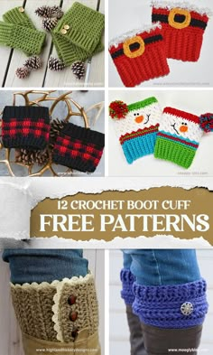 crochet boot cuffs with free patterns