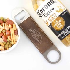 Personalised Leatherette Barmate Bottle Opener S Names, Personalized Favors, Planning Ideas, Back Design, Metallic Gold, Custom Wedding, Wedding Details, Family Members, Gold Finish