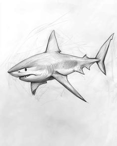 17+ Ocean Sketches To Draw 2024 Big Shark Drawing, Tattoo Ideas Drawings Sketches, Sharks Doodle, Shark Drawing Reference, Sea Life Sketches, Drawings Of Sharks, Sharks Sketch, Sketch Ideas Animals, Ocean Creatures Drawings