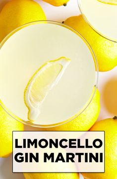 lemonade gin martini with the words limocello gin martini