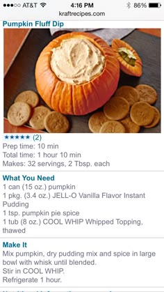 an image of pumpkins and crackers on the app store's facebook page