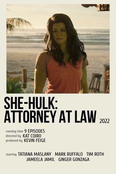 the poster for she - huk'attorney at law, featuring an image of a woman