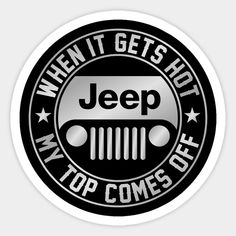 Unleash your inner adventurer with a Jeep. Explore off-road terrains and experience the freedom of the open road. -- Choose from our vast selection of stickers to match with your favorite design to make the perfect customized sticker/decal. Perfect to put on water bottles, laptops, hard hats, and car windows. Everything from favorite TV show stickers to funny stickers. For men, women, boys, and girls. Jeep Life Quotes, Jeep Signs, Jeep Merchandise, Off Road Jeep, Jeep Stickers, Jeep Car