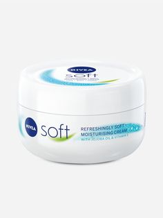 Nivea Soft is a light and easily absorbed moisturising cream for everday use on face, body and hands. Nivea Cream, Nivea Soft, Heel Balm, Hand Moisturizer, Soft Smooth Skin, Body Creams, Moisturizing Face Cream, Body Milk, Hydrating Cream