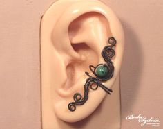 EARTH EAR CUFF - copper earcuff, wire wrapped ear cuff, no piercing ear cuff, adjustable ear cuff, rustic jewelry, boho ear wrap Wrap Earrings, Rustic Jewelry, Pretty Jewelry, Jewelry Boho, Jewelry For Her, Pretty Jewellery, Boho Jewelry, Hungary, Ear Piercings