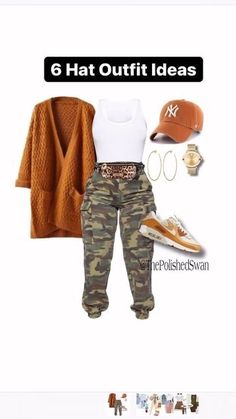 Outfits For Sneakers Women, The Polished Swan Outfits, Camo Hat Outfits Women, Hbcu Football Game Outfits, Outfits With Sneakers Women, Mountain Aesthetic Outfit, Weekend Outfits For Women, Outfit Ideas With Sneakers, Winter Outfits Cute