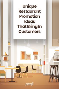 an image of a restaurant with the words unique restaurant promotion ideas that bring in customers