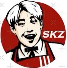 an image of a smiling man with the word skz on it's face