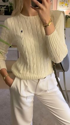 - Check more at https://howcandothis.com/womenstyle/112014/ Polo White Sweater, White Ralph Lauren Sweater Outfit, Polo Knit Sweater Outfit, Ralph Lauren Sweater Aesthetic, Ralph Lauren Knit Sweater Outfit, Polo Ralph Lauren Sweater Outfit, Ralph Lauren Winter Outfits, Polo Ralph Lauren Women Outfits