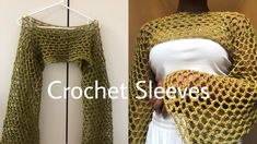 crochet sleeveless top and pants with the words crochet sleeves