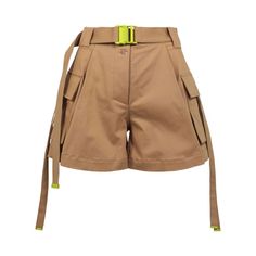 Button Closure | Mid Rise | Regular Fit | Belted Waist; Two Side Cargo Pockets And One Back Patch Pocket | Hand Wash | Main: 97% Cotton, 3% Elastane; Lining: 100% Cotton | Made In Italy Back Patch, Cargo Shorts, Patch Pocket, White Shorts, Mid Rise, In Italy, Hand Wash, Off White, Womens Shorts