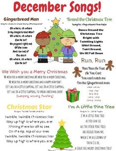 a christmas song for children to play in the holiday tree with their names and pictures