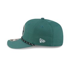 The Philadelphia Eagles 2024 Sideline 9SEVENTY Stretch-Snap Hat features an embroidered Eagles logo at the front panels with a matching rope at the base of the crown. Additional details include a Conference patch at the right-wear side and an NFL Shield above a snapback closure at the rear. Eagles Logo, Eagles Nfl, All Nba Teams, Atlanta Hawks, Florida Panthers, Vancouver Canucks, Tennessee Titans, New York Rangers, Detroit Lions