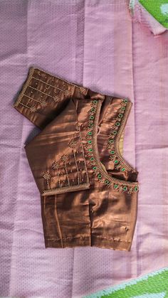 Brown Blouse Work Designs, Aari Bangles, Simple Mehendi, Simple Mehendi Designs, Kalamkari Blouse, Homemade Makeup