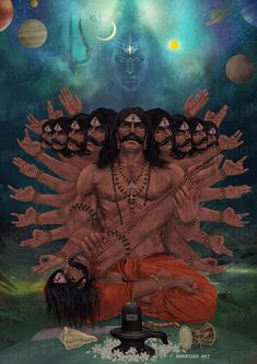 Rawana Pic, Ravana Images Hd, Ravan Pic, 10 Mahavidya, Hanuman Murti, King Ravana, Ram Hanuman, Indian Mythology, Lord Mahadev