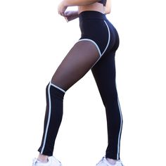 Black Hyperspace Mesh Workout Leggings – Runner Island® Fitness Outfits Gymwear, Fabric Runner, Athletic Wear Womens, Mesh Leggings, Compression Fabric, Compression Leggings, Marathon Training