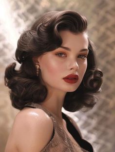 Step back in time with our Classic Retro Hairstyle Ideas! Click to explore a collection of timeless looks that exude vintage glamour and elegance. From glamorous curls and chic updos to sleek bobs and classic pin-up styles, find the perfect retro hairstyle to add a touch of old-school charm to any occasion. Discover tips and inspiration to achieve these stunning, iconic looks and elevate your style with timeless beauty. Vintage Womens Haircuts, Gatsby Hair Medium Length, 20s Curly Hairstyles, Vintage Elegant Hairstyles, Classy Wavy Hairstyles, Vintage Medium Hairstyles, Casino Royale Hairstyles, Old Hollywood Haircut, Black Vintage Hairstyles