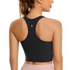 PRICES MAY VARY. Designed for yoga. Light support. Butterluxe collection features extremely soft and ultra stretchy, engineered for luxurious comfort. Built in shelf bra with removable pads for personal adjustment. Scoop neckline. Racerback design. Cropped tank top: sit above the waist. Great with high waist pants. Butterluxe collection features super softness and stretch. Scoop neck show your charming neck line. Racerback provides more support. 
 
 Feature & Fitting:

 Butterluxe collection

 D Neck Workout, Crz Yoga, Bra Size Charts, Crop Tank Top, Yoga Bra, Shelf Bra, Mode Vintage, Girls Wear, Bra Lingerie