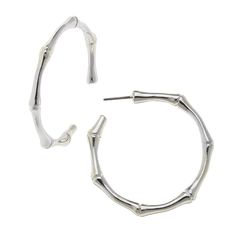 Bamboo Hoop Earrings-Susan Shaw-Swag Designer Jewelry Susan Shaw, Bamboo Hoop Earrings, Bamboo Earrings, Bangles Style, Coin Jewelry, 24kt Gold, Statement Bracelet, Chain Earrings, Travel And Leisure