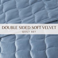 double sided soft velvet quilt set