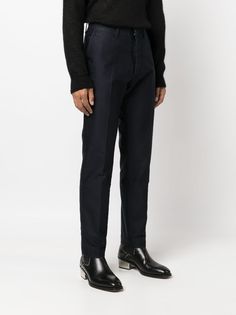 TOM FORD straight-leg Cotton Chino Trousers - Farfetch Straight Silhouette Cotton Bottoms For Workwear, Cotton Straight Silhouette Bottoms For Work, Cotton Bottoms With Straight Silhouette For Work, Business Chinos With Straight Hem And Belt Loops, Business Chinos With Belt Loops And Straight Hem, Tom Ford Jeans, Cotton Trousers, Cotton Chinos, Chino Trousers